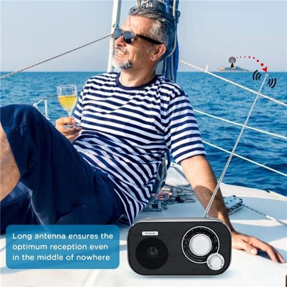 AM FM Portable Radio Plug in Wall or Battery Operated for Home & Outdoor - Picture 5 of 6